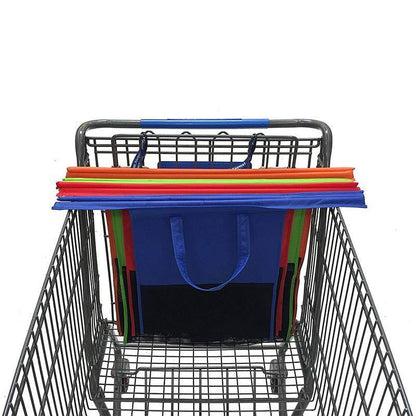 Reusable Shopping Cart Bags with Easy Carry Handles