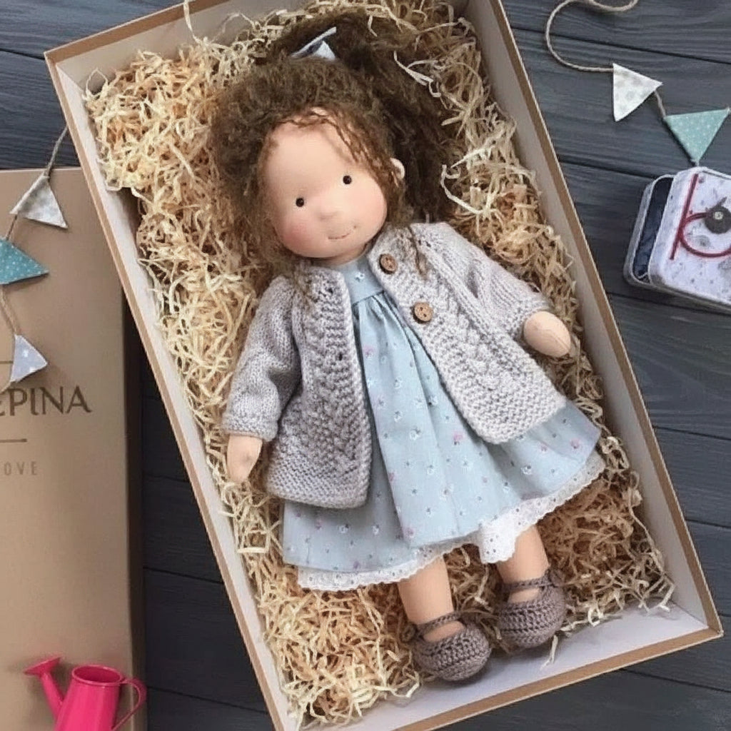 Handmade Cotton Waldorf-Style Doll – Soft Imaginative Play Toy – image 11