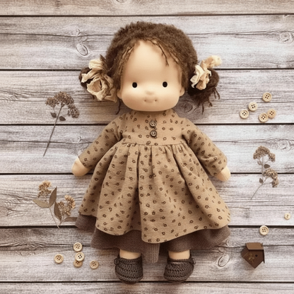 Handmade Cotton Waldorf-Style Doll – Soft Imaginative Play Toy – image 14