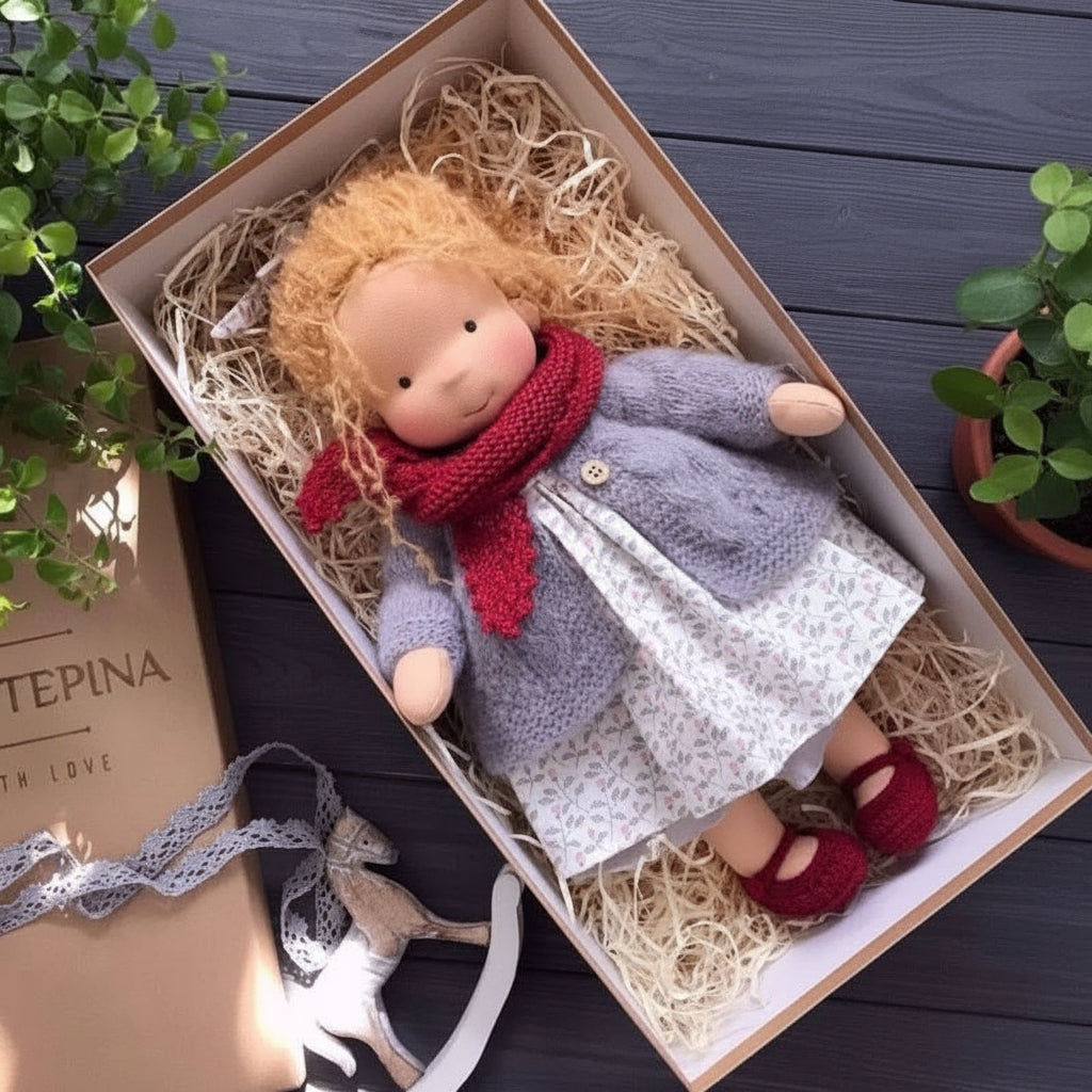Handmade Cotton Waldorf-Style Doll – Soft Imaginative Play Toy – image 15