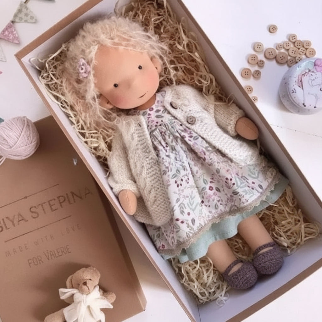 Handmade Cotton Waldorf-Style Doll – Soft Imaginative Play Toy – image 16
