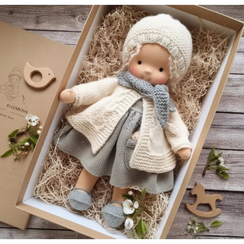 Handmade Cotton Waldorf-Style Doll – Soft Imaginative Play Toy – image 18