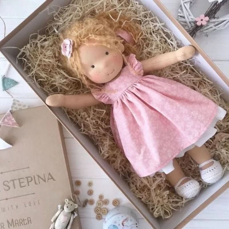 Handmade Cotton Waldorf-Style Doll – Soft Imaginative Play Toy – image 19