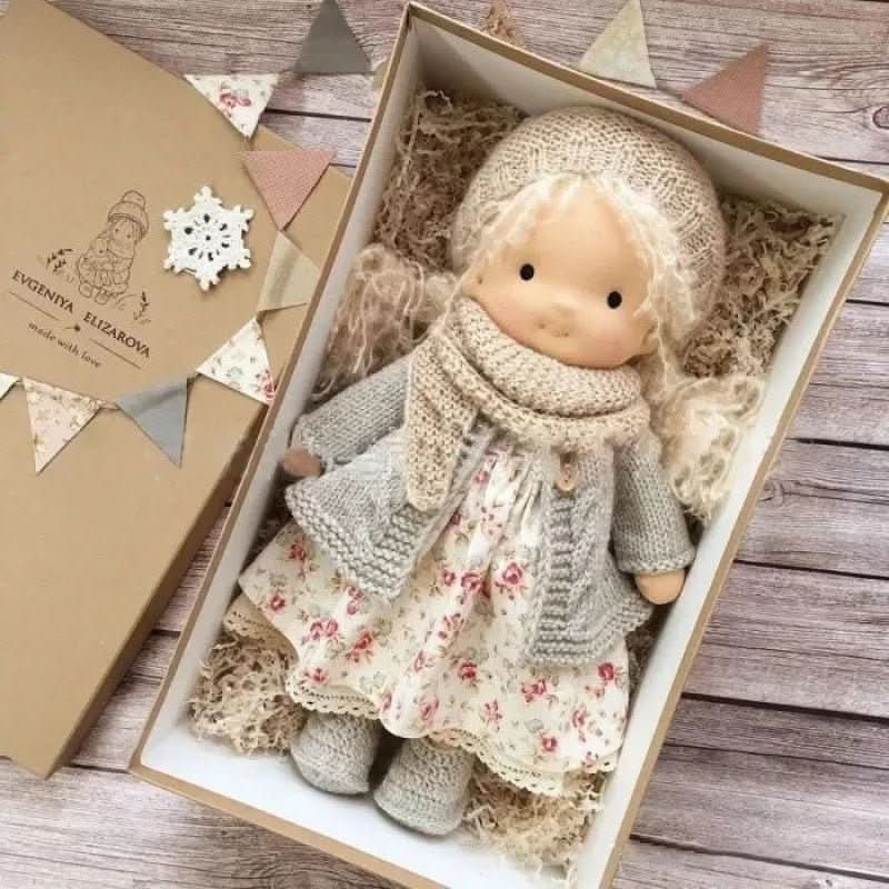 Handmade Cotton Waldorf-Style Doll – Soft Imaginative Play Toy – image 3