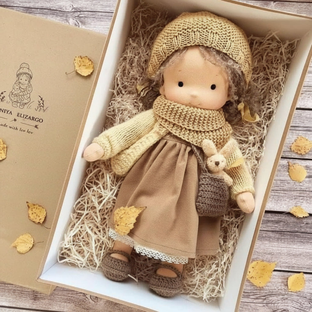 Handmade Cotton Waldorf-Style Doll – Soft Imaginative Play Toy – image 24