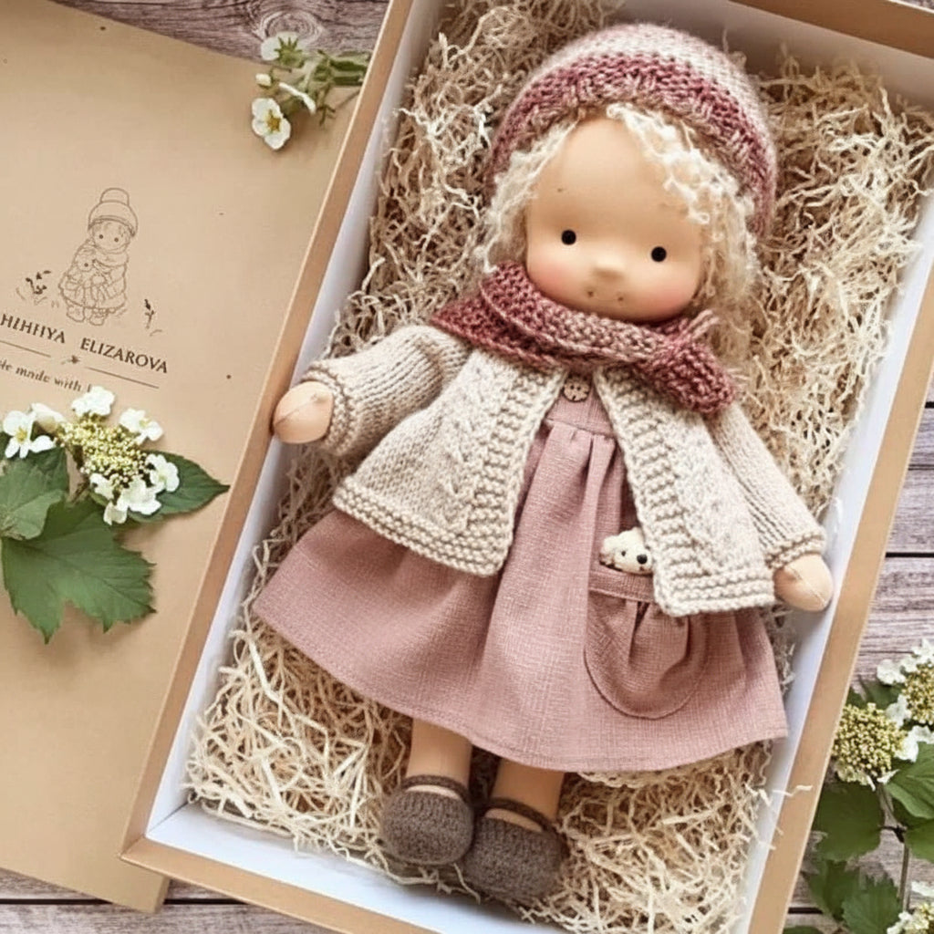 Handmade Cotton Waldorf-Style Doll – Soft Imaginative Play Toy – image 25