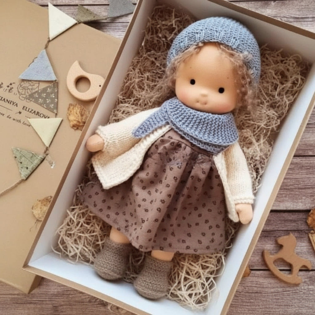 Handmade Cotton Waldorf-Style Doll – Soft Imaginative Play Toy – image 27