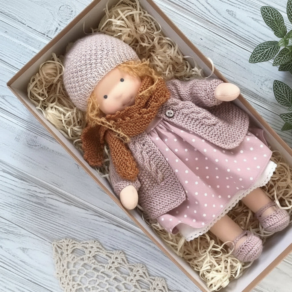 Handmade Cotton Waldorf-Style Doll – Soft Imaginative Play Toy – image 29