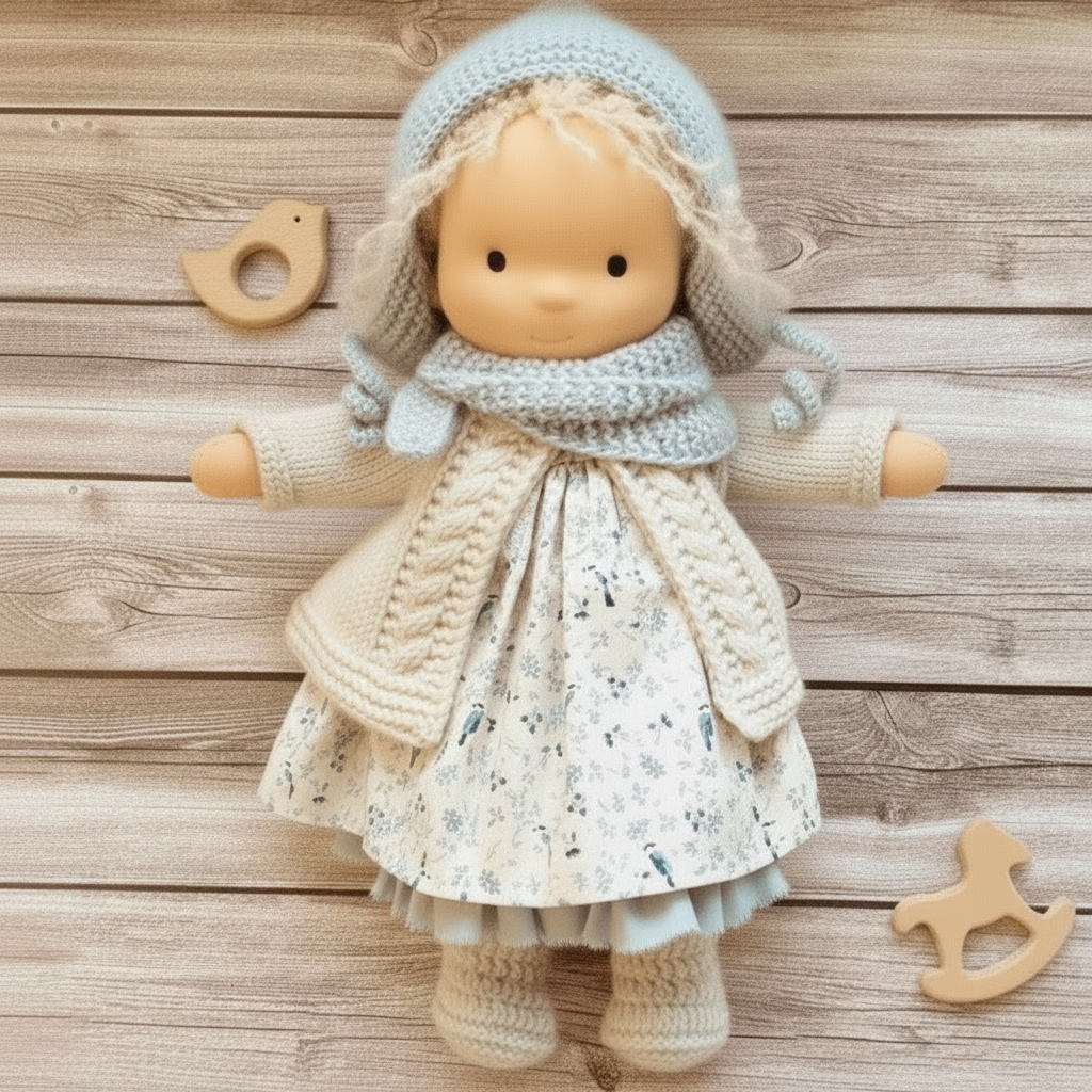 Handmade Cotton Waldorf-Style Doll – Soft Imaginative Play Toy – image 31