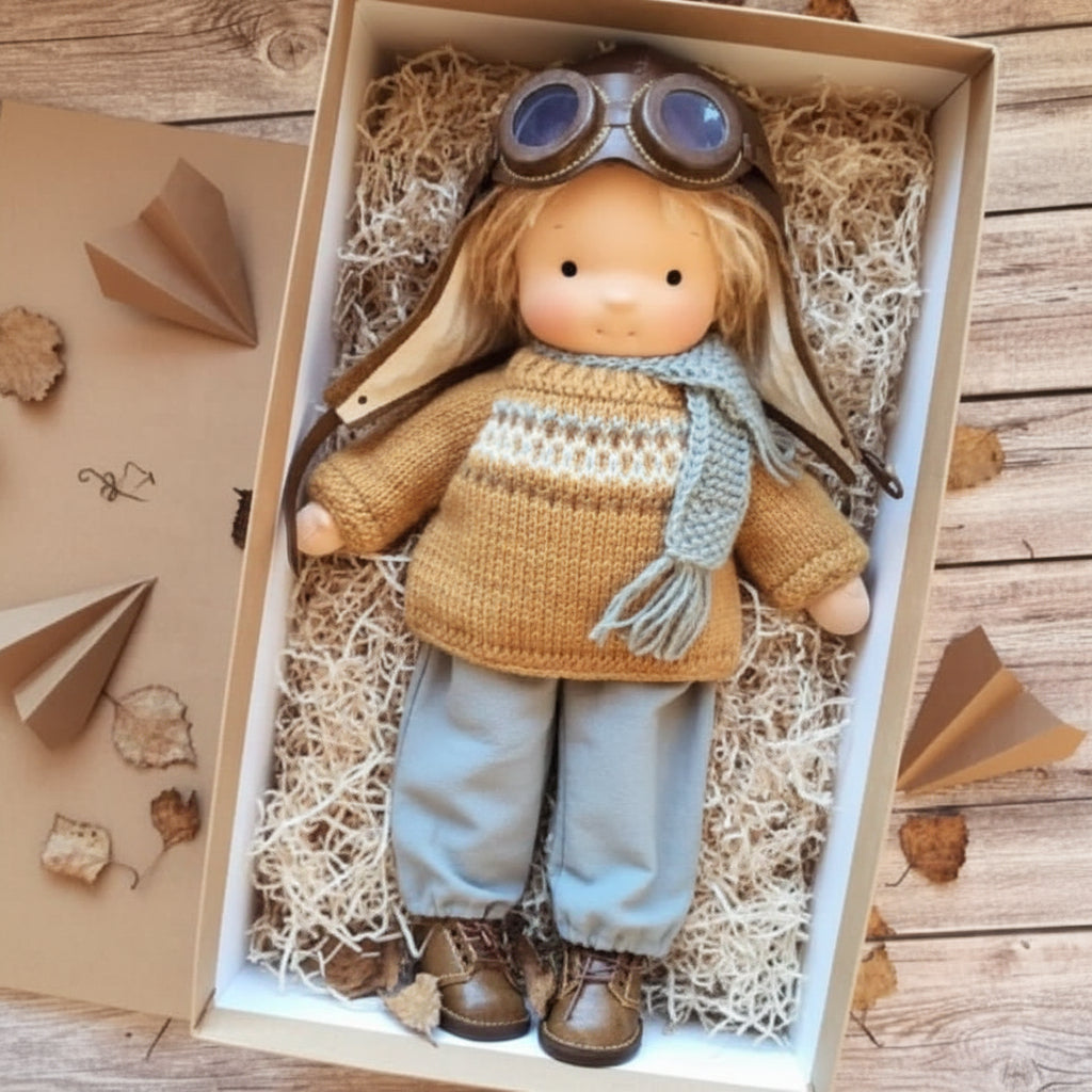 Handmade Cotton Waldorf-Style Doll – Soft Imaginative Play Toy – image 34