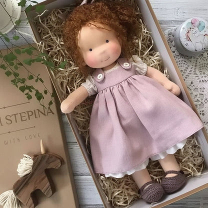 Handmade Cotton Waldorf-Style Doll – Soft Imaginative Play Toy – image 5