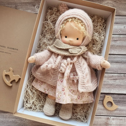 Handmade Cotton Waldorf-Style Doll – Soft Imaginative Play Toy – image 6