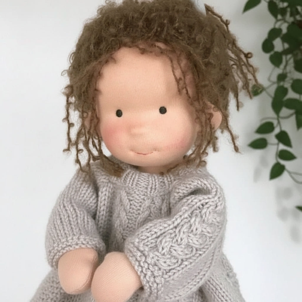 Handmade Cotton Waldorf-Style Doll – Soft Imaginative Play Toy – image 7