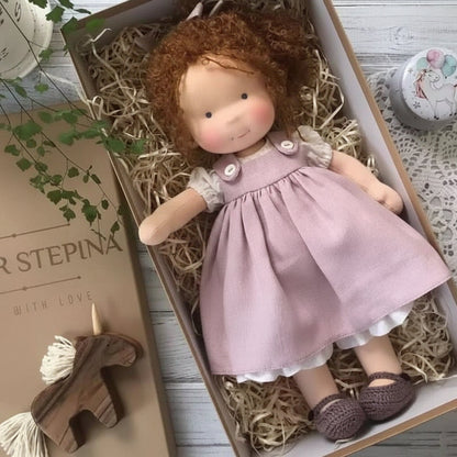 Handmade Cotton Waldorf-Style Doll – Soft Imaginative Play Toy – image 9