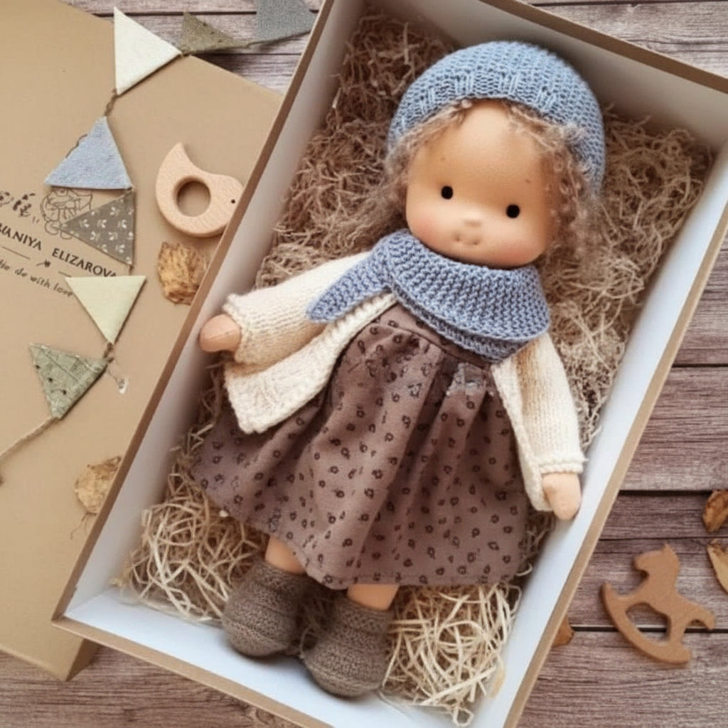 Handmade Cotton Waldorf-Style Doll – Soft Imaginative Play Toy – image 10