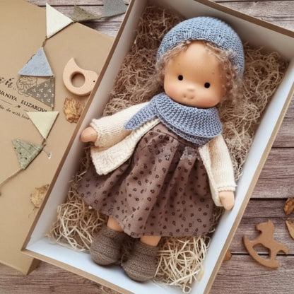 Handmade Cotton Waldorf-Style Doll – Soft Imaginative Play Toy – image 10