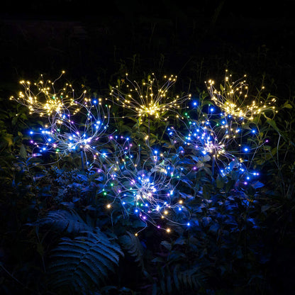 Solar Firework Garden Lights Waterproof LED Decor