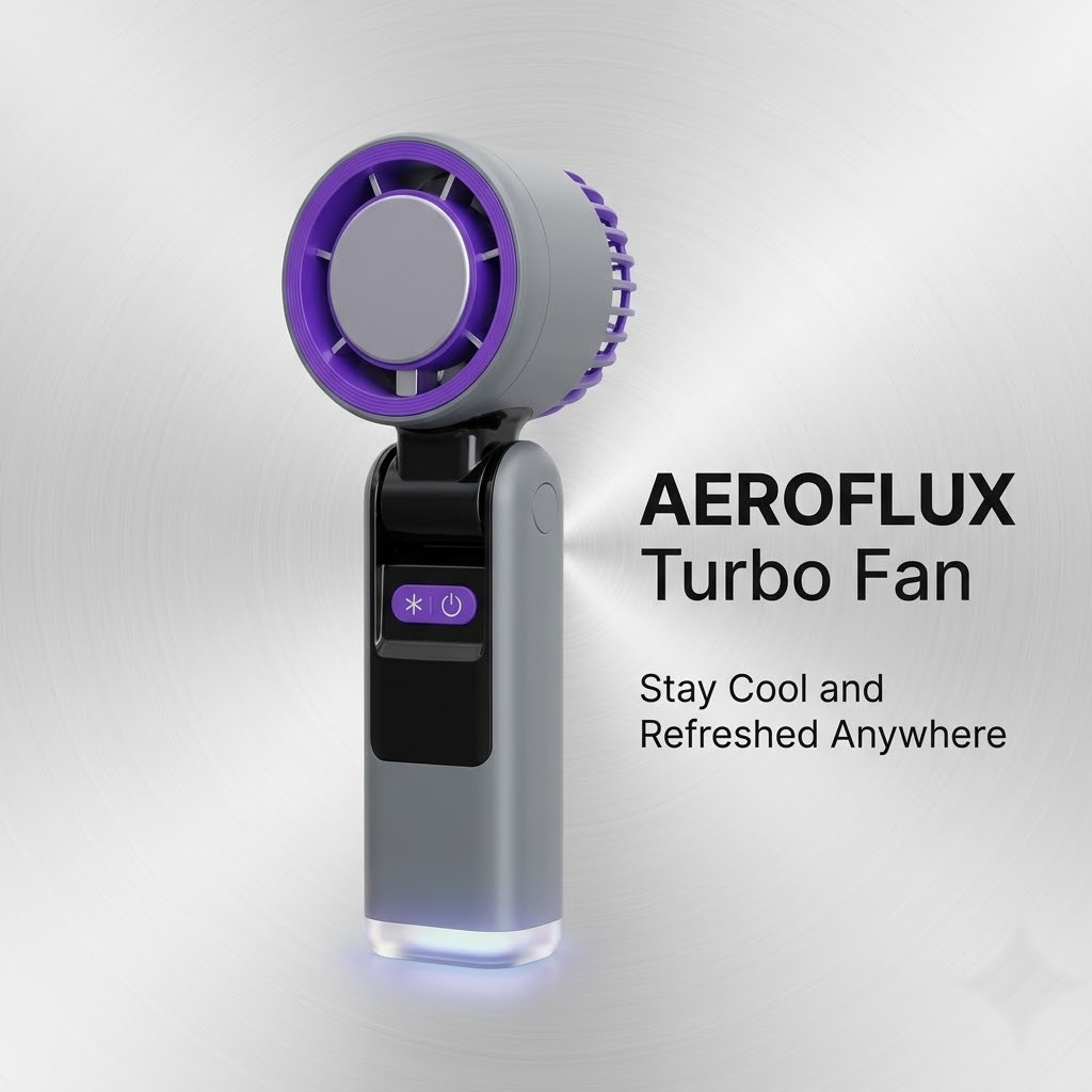 Portable Handheld Turbo Fan with Ice Cooling Plate