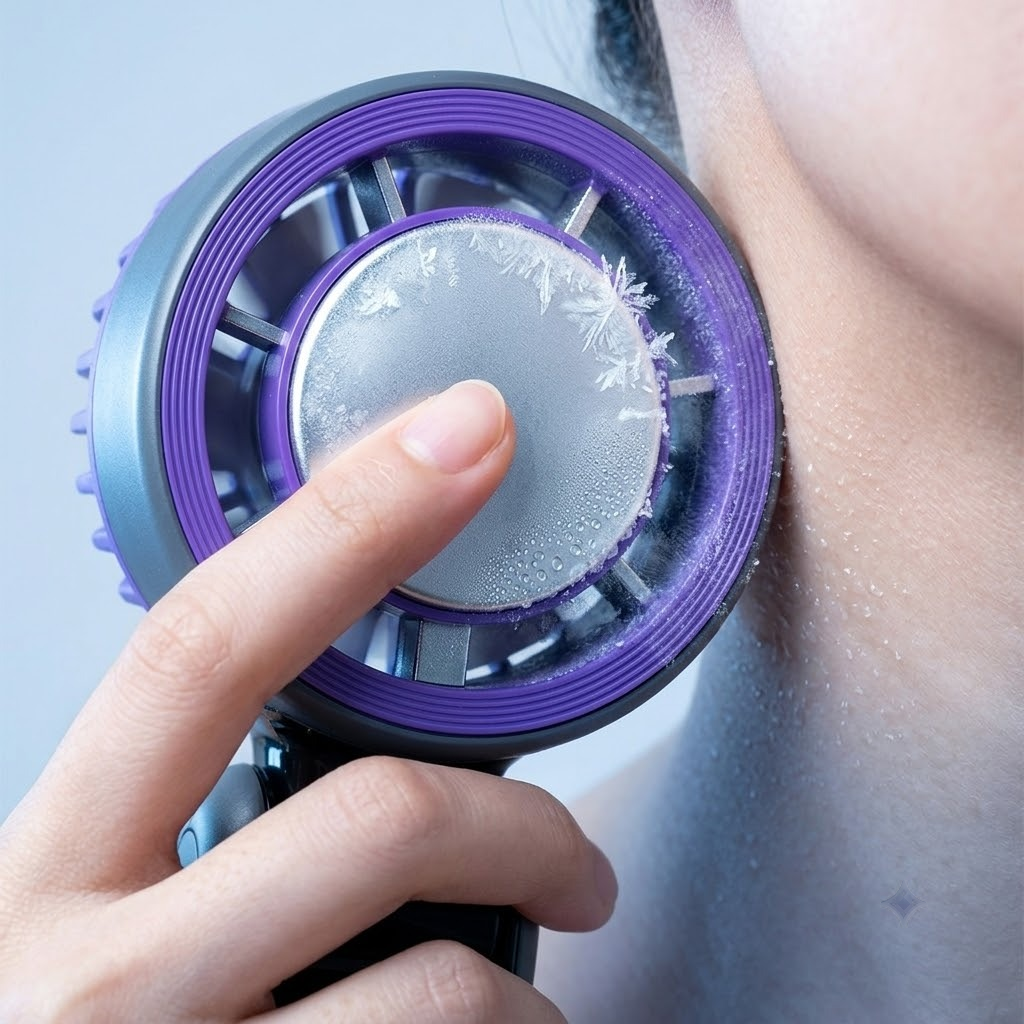 Portable Handheld Turbo Fan with Ice Cooling Plate
