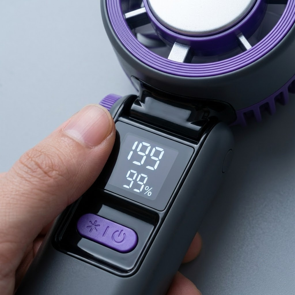 Portable Handheld Turbo Fan with Ice Cooling Plate
