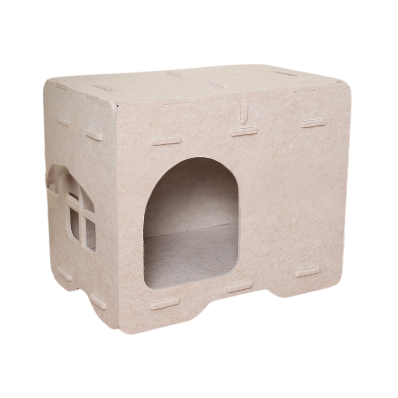 Felt Cat Cave House - 2-in-1 Hideout & Perch Bed