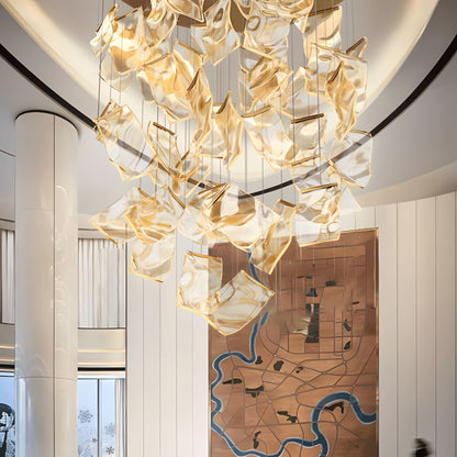 Contemporary Acrylic Panel LED Chandelier – image 13