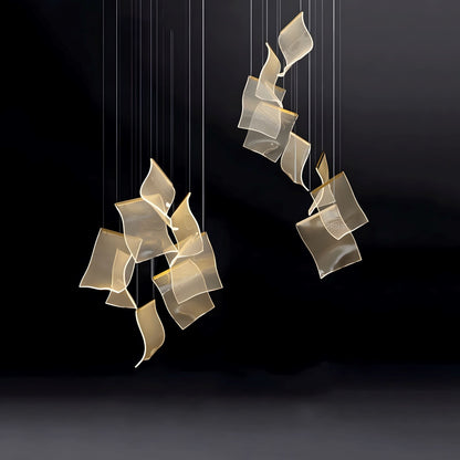 Contemporary Acrylic Panel LED Chandelier – image 14