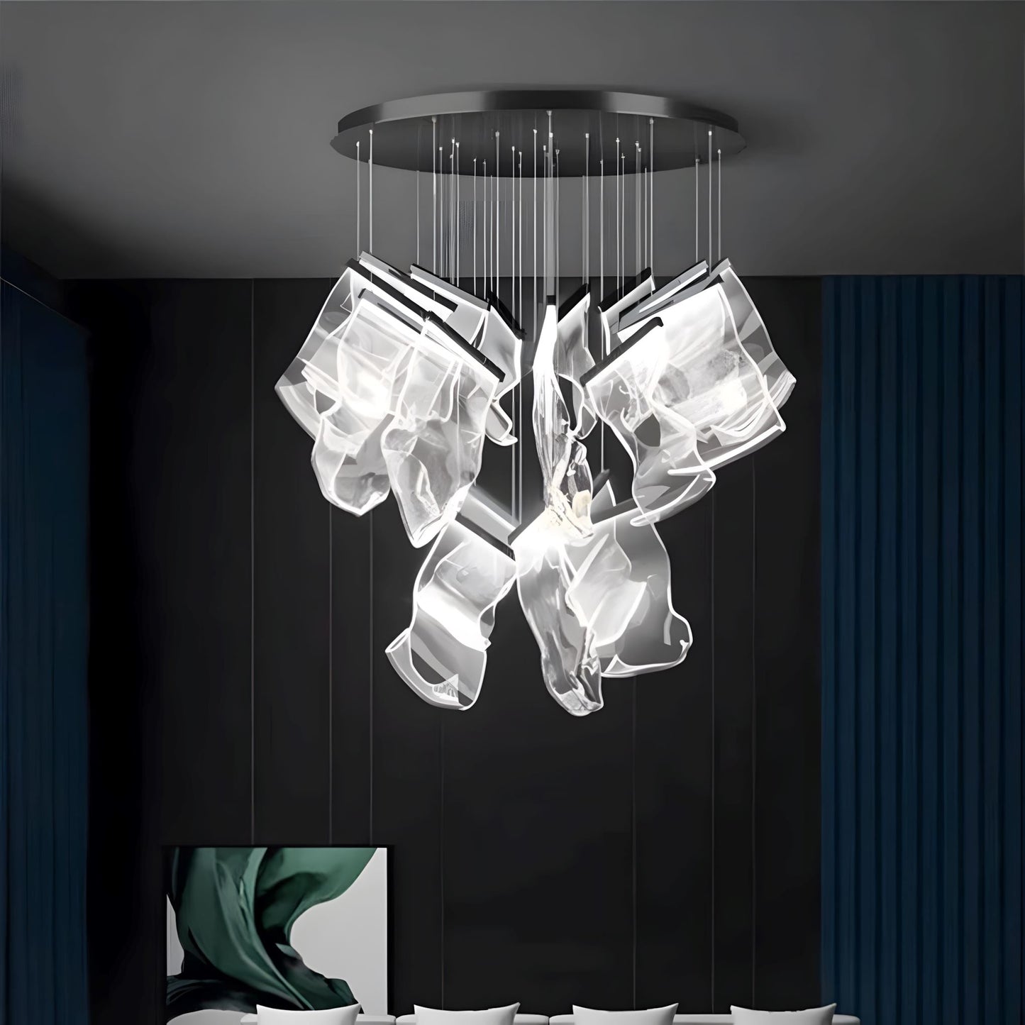 Contemporary Acrylic Panel LED Chandelier – image 15