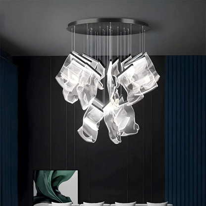 Contemporary Acrylic Panel LED Chandelier – image 15
