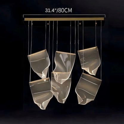 Contemporary Acrylic Panel LED Chandelier – image 17