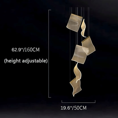 Contemporary Acrylic Panel LED Chandelier – image 18