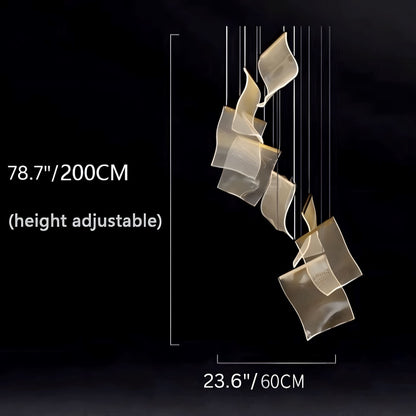Contemporary Acrylic Panel LED Chandelier – image 19