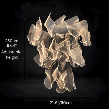 Contemporary Acrylic Panel LED Chandelier – image 20
