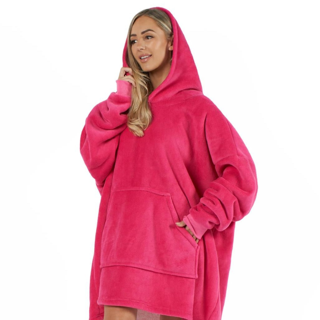 Oversized Hoodie Blanket - Plush Sherpa Lining