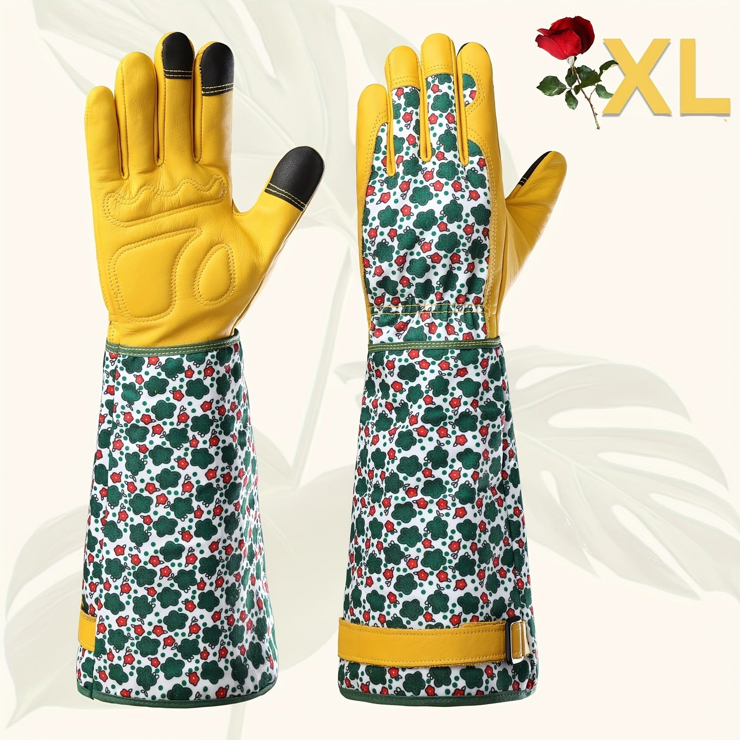 Women's Gardening Gloves – Thorn-Proof Cowhide Gauntlet