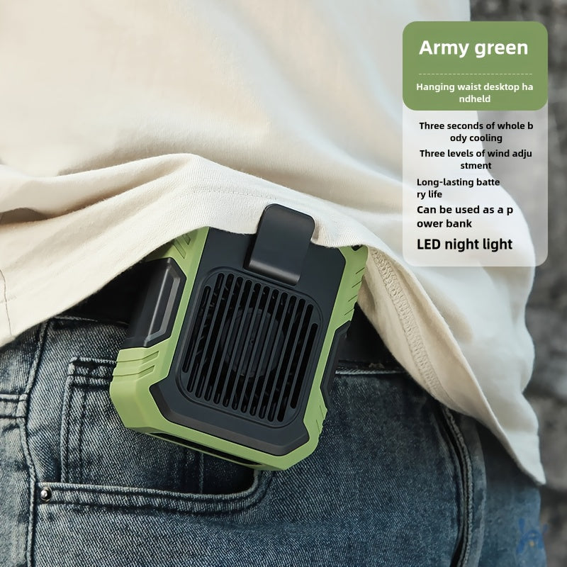 Portable Waist Fan for Hands-Free Cooling on Hot Days