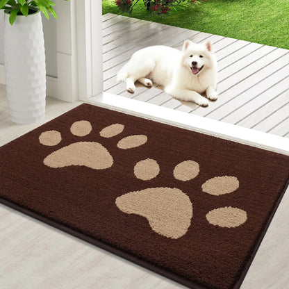 Absorbent Dog Door Mat with Non-Slip Backing