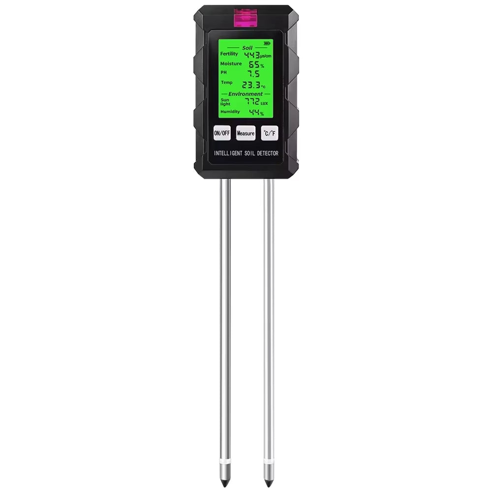 AcioSolex 6-in-1 Soil Moisture Sensor and pH Meter for Gardens