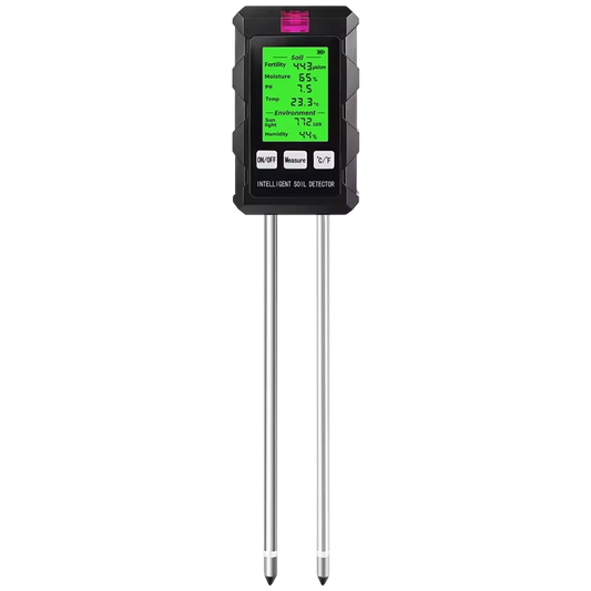 6-in-1 Soil Moisture Sensor & pH Meter for Gardens - Digital Plant Care Tester