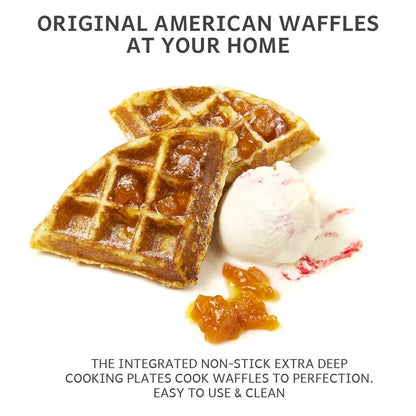 Adjustable Deep-Fill Waffle Maker – Non-Stick Belgian