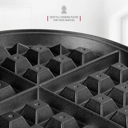 Adjustable Deep-Fill Waffle Maker – Non-Stick Belgian