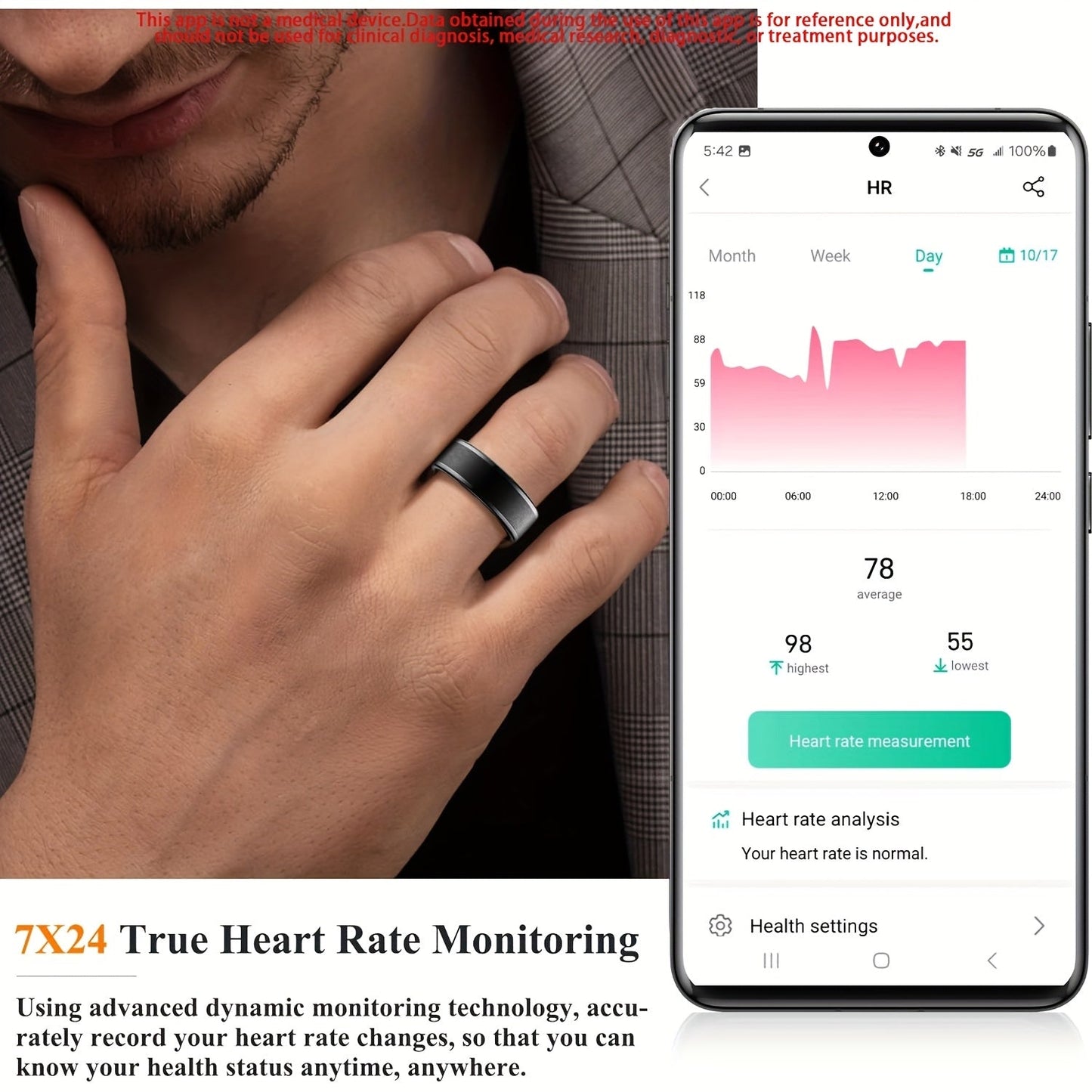 Smart Ring – Sleep, Fitness & Heart Rate Tracker