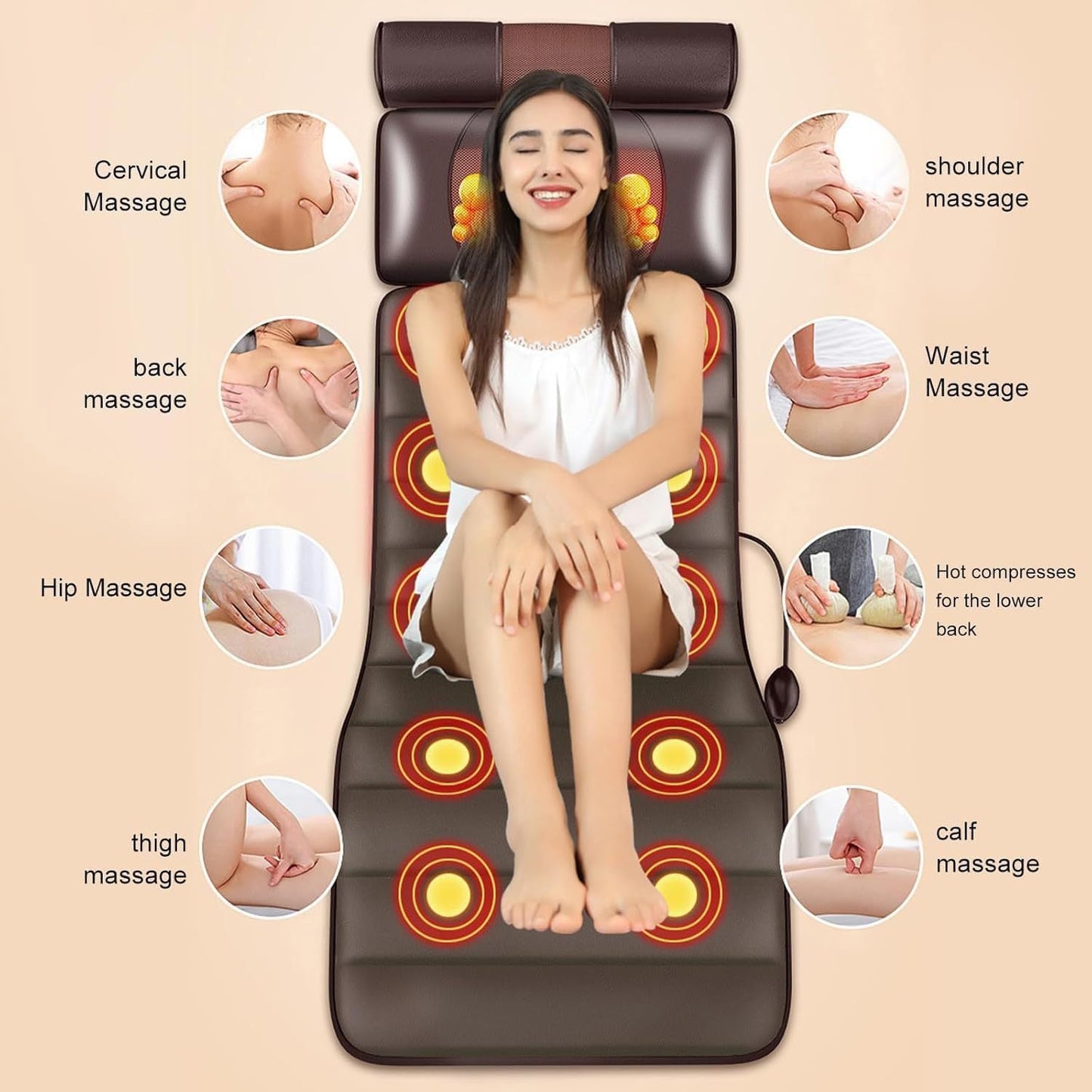 5-in-1 Full Body Massager – Heat, Vibration & Kneading