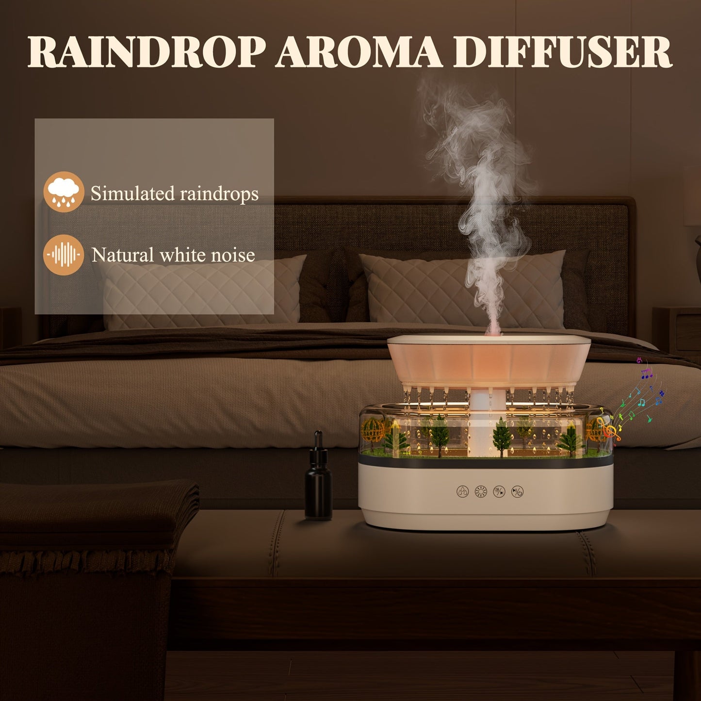 Forest Humidifier with Rain Sounds & Ambient Light