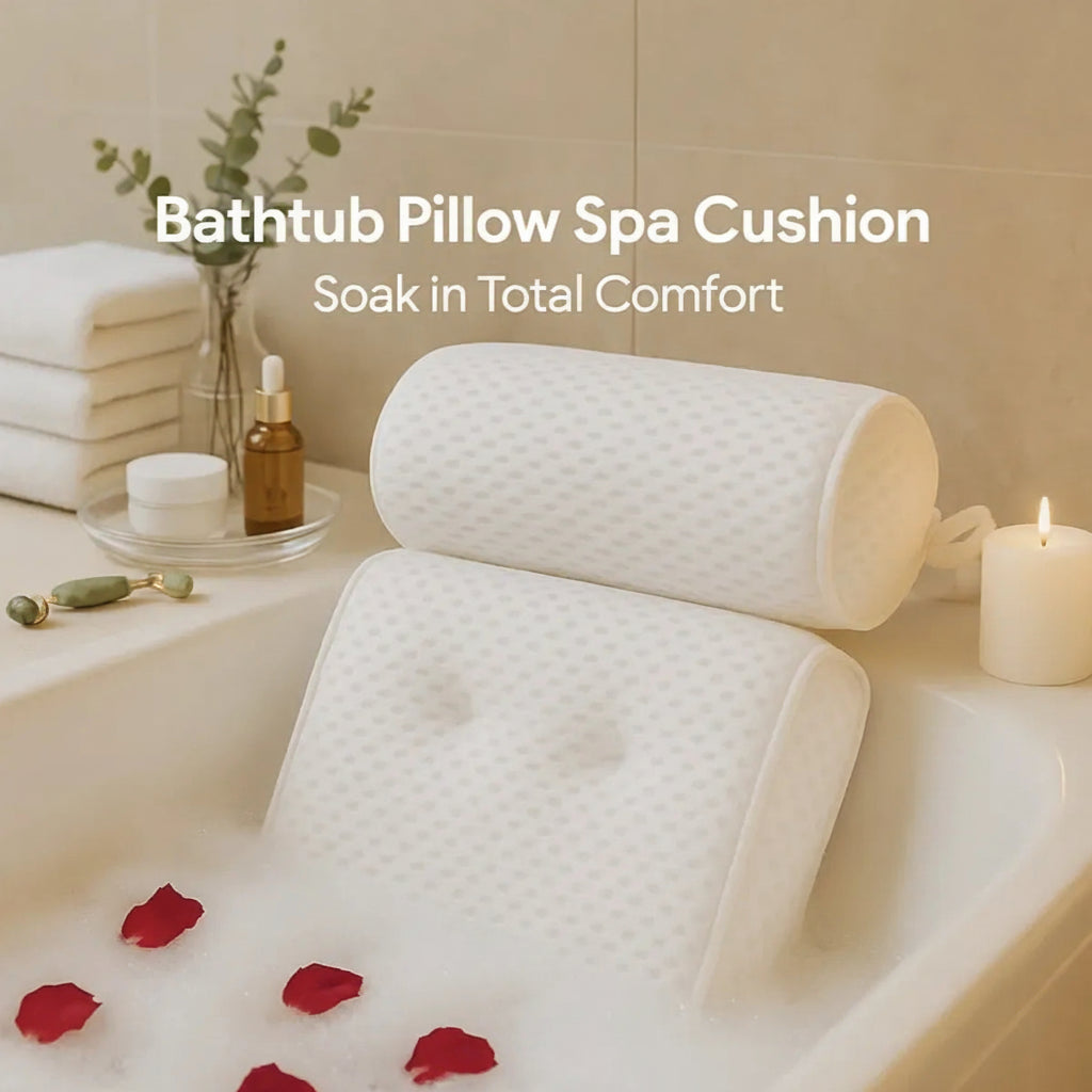 Bathtub Pillow Spa Cushion for Neck & Back Comfort