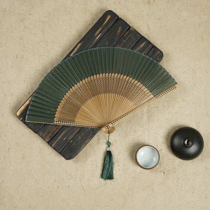 Foldable Silk and Bamboo Hand Fan