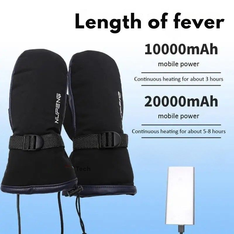 Rechargeable Heated Gloves – Waterproof Winter Ski Gloves