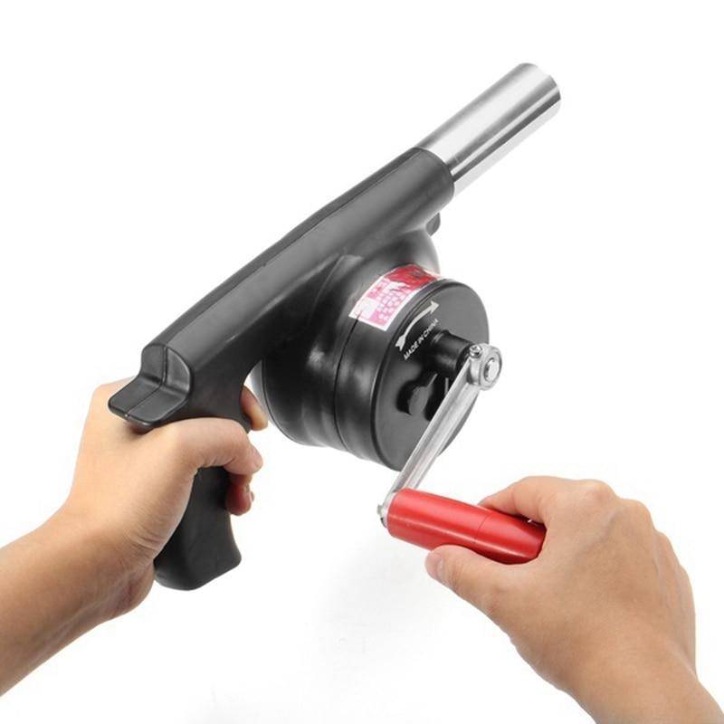 Manual BBQ Blower for Camping – Hand Crank Fire Starter
