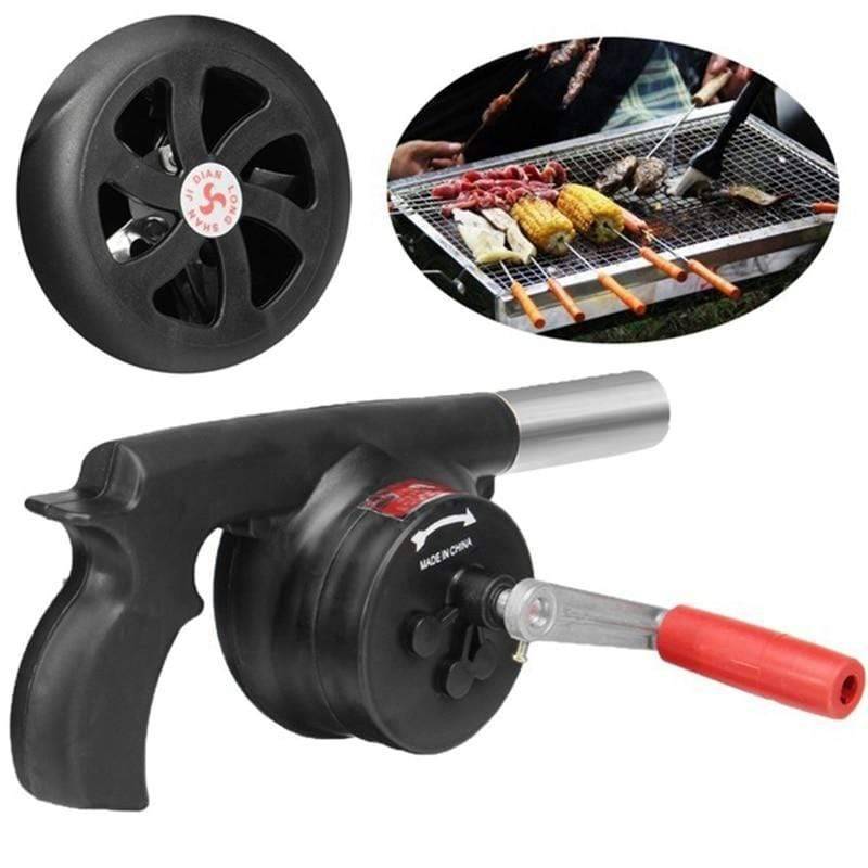 Manual BBQ Blower for Camping – Hand Crank Fire Starter