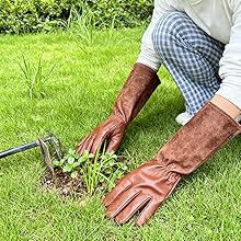 Thorn-Resistant Leather Gardening Gloves